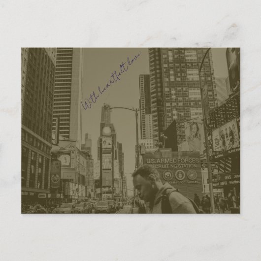 Amerikaans briefkaart in stijl (Voorkant)