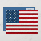 Amerikaans Briefkaart van het Amerikaanse vlagmoza (Voorkant / Achterkant)