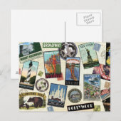 -Amerikaans briefkaart voor reizen (Voorkant / Achterkant)