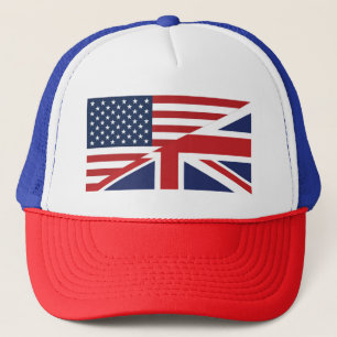 Amerikaans - Britse Gecombineerde Vlag Trucker Pet