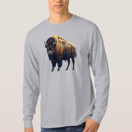 Amerikaans Buffalo Lang T-shirt (Voorkant)