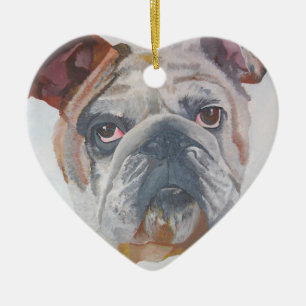 Amerikaans Bulldog Artistic Pet Portret Keramisch Ornament