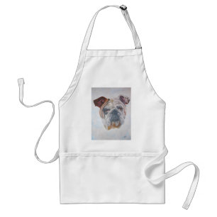 Amerikaans Bulldog Artistic Pet Portret Standaard Schort
