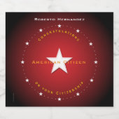 Amerikaans Burgerschap Dranketiket Set Sparkling Wijnetiket (Enkel label)