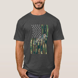 Amerikaans Camouflage Verenigde Staten Vlag Visser T-shirt