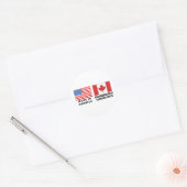 Amerikaans Canadees Ronde Sticker (Envelop)