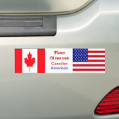Amerikaans-canadese bumpersticker (Op auto)
