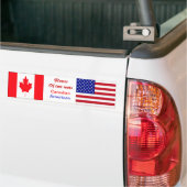 Amerikaans-canadese bumpersticker (Op Truck)