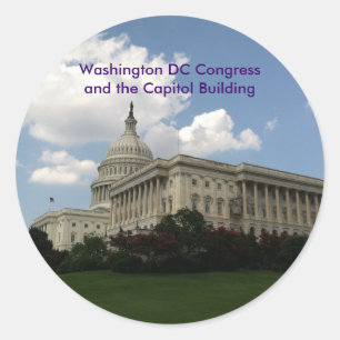 Amerikaans Congres en Capitol Ronde Sticker