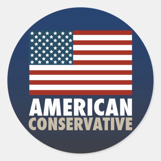 Amerikaans conservatief ronde sticker (Voorkant)