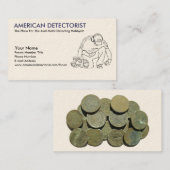 Amerikaans Detectorist Visitekaartje (Voorkant / Achterkant)