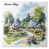 Amerikaans dorp tegeltje (Voorkant)