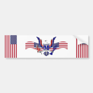 Amerikaans eagelsymbool bumpersticker