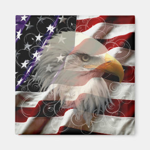 Amerikaans Eagle Flag Magnet Magneet