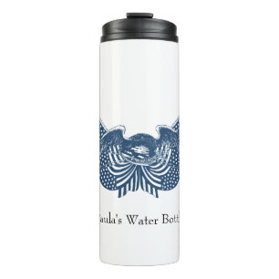 Amerikaans Eagle Guarding USA Patriotic Flag Banne Thermosbeker