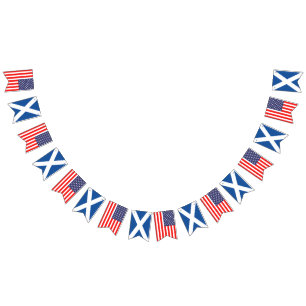 Amerikaans en Schots huwelijksfeest Bunting Flags Vlaggetjes