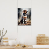 Amerikaans Engels Coonhound Dog Art Print Poster (Keuken)