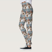 Amerikaans Engels Foxhound Dog Winter Christmas Jo Leggings (Links)
