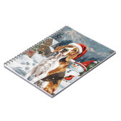 Amerikaans Engels Foxhound Dog Winter Christmas Jo Notitieboek (Linkerzijde)