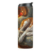 Amerikaans Engels Foxhound Hondenkerstfeest Thermosbeker (Gedraaid links)