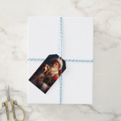 Amerikaans Engels Foxhound Kerstman Kerstmis Cadeaulabel (Met Touw)