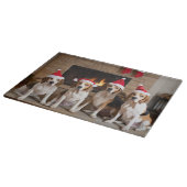 Amerikaans Engels Foxhound open haard Kerstmis Snijplank (Hoek)