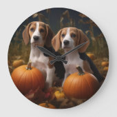 Amerikaans Engels Foxhound Puppy Herfst Delight Grote Klok (Voorkant)