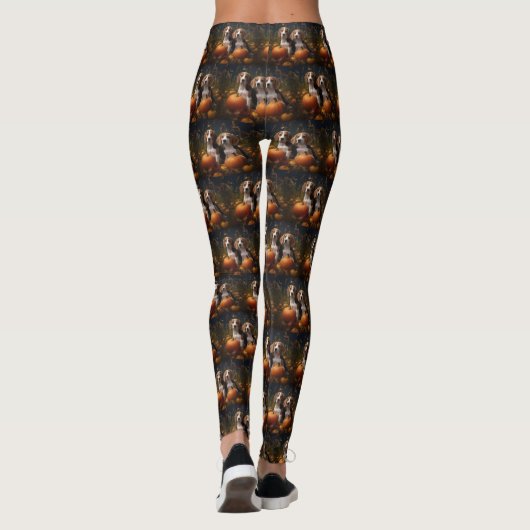 Amerikaans Engels Foxhound Puppy Herfst Delight Leggings (Achterkant)