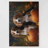 Amerikaans Engels Foxhound Puppy Herfst Delight Legpuzzel (Verticaal)