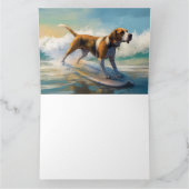 Amerikaans Engels Foxhound Strand Surfen Schilderi Kaart (Binnen)