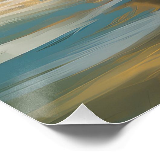 Amerikaans Engels Foxhound Strand Surfen Schilderi Perfect Poster (Hoek)