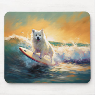 Amerikaans Eskimo Beach Surfen Schilderij Muismat