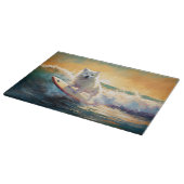 Amerikaans Eskimo Beach Surfen Schilderij Snijplank (Hoek)