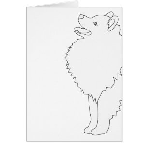 Amerikaans Eskimo Dog Ready to Color Design
