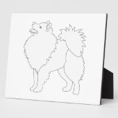 Amerikaans Eskimo Dog Ready to Color Design Fotoplaat (Zijkant)