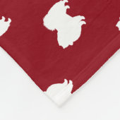 Amerikaans Eskimo Dog Silhouettes Eskies Pattern Fleece Deken (Hoek)