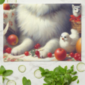  Amerikaans Eskimo schilderij Theedoek (Gevouwen)