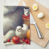  Amerikaans Eskimo schilderij Theedoek (Quarter Fold)