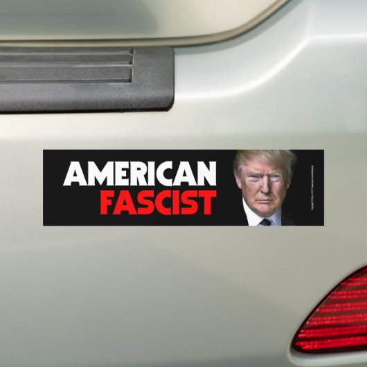 Amerikaans fascist bumpersticker (Op auto)