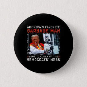 Amerikaans Favoriete Garage Man Hier Om Op Te Ruim Ronde Button 5,7 Cm