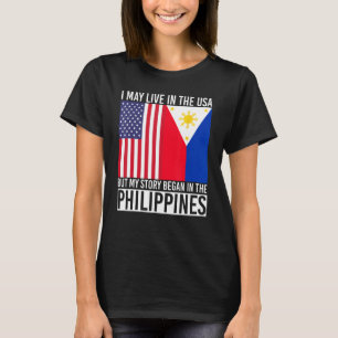 Amerikaans Filipijns Filipijns Erfgoed VS Vlag Phi T-shirt