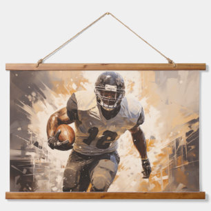 Amerikaans Football Actie Sport Schilderen Abstrac Hangend Wandkleed