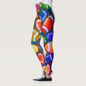 Amerikaans Football Colorful-patroon Leggings (Links)