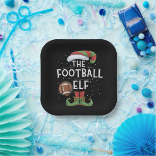 Amerikaans Football Elf Familie Matching Christmas Papieren Bordje