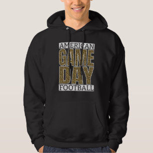 AMERIKAANS FOOTBALL FANS GAME DAY VIBES CLASSY LEO HOODIE