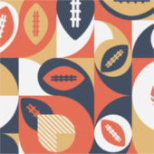 Amerikaans Football Geometric Pattern Sticker (Voorkant)