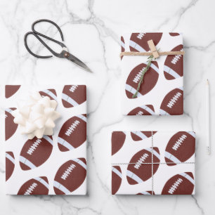 Amerikaans Football Gridiron Ball Pattern Inpakpapier Vel