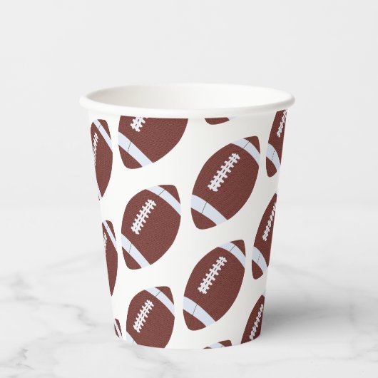 Amerikaans Football Gridiron Ball Pattern Papieren Bekers (Voorkant)