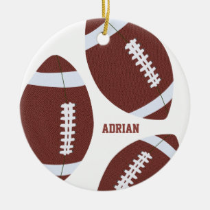 Amerikaans Football Gridiron Ball Persoonlijk Keramisch Ornament