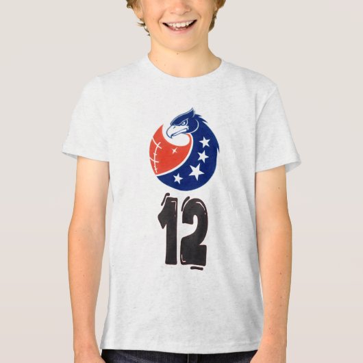 Amerikaans Football: Gridiron Glory Tri-Blend Shirt (Voorkant)